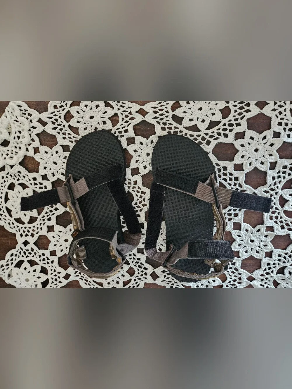 Teva Original Universal Topanga Olive Boho Geometric Earthy Sandals Size 8